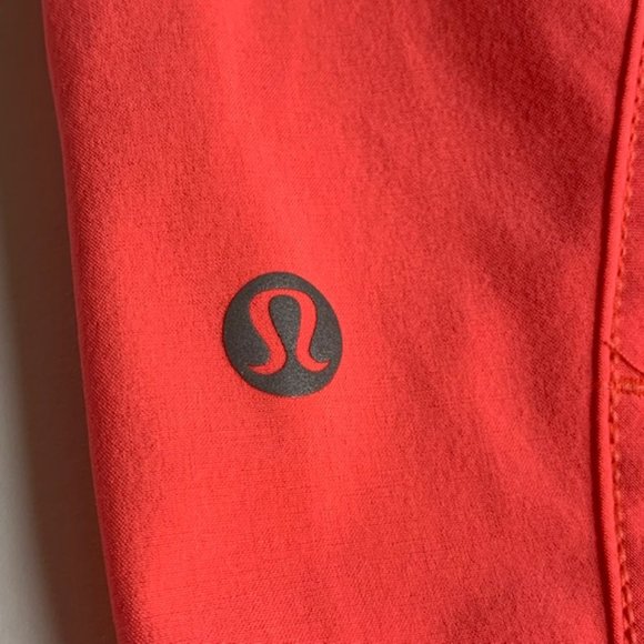 Lululemon Womens 6 Speed Up Shorts Hot Pink Orange Vented Running Zip Pocket - Picture 3 of 8
